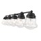 Z-Lite Vaughn 5 Light Vanity, Matte Black And Clear Seedy 736-5V-MB - alternate 3